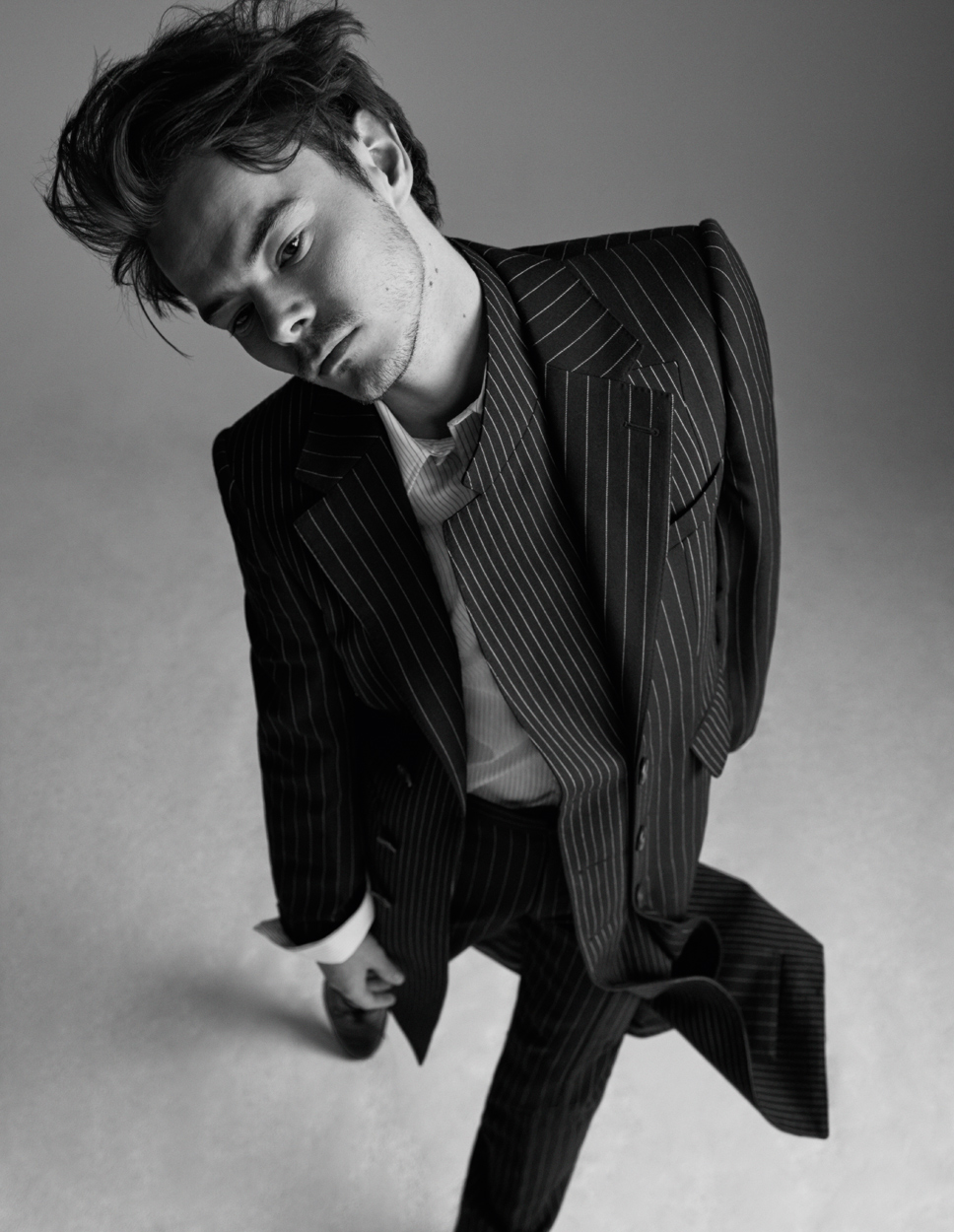 Celebrity Photographer Michael Schwartz: Charlie Heaton for Esquire magazine in McQueen Suit
