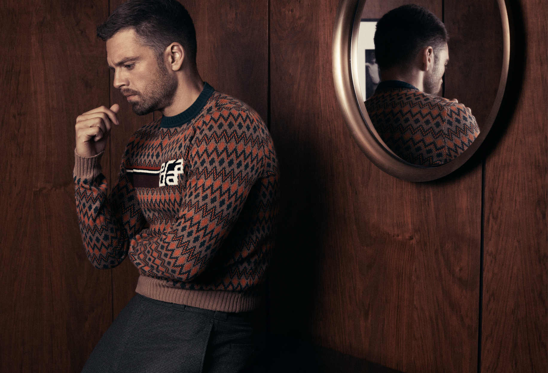 Celebrity Photographer Michael Schwartz: Sebastian Stan in Prada for Style magazine 