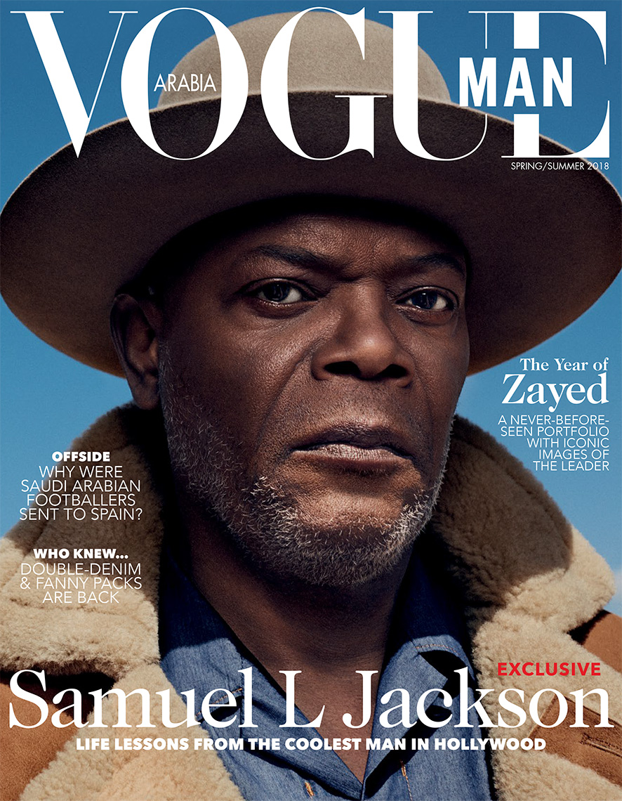 Celebrity Photographer Michael Schwartz: Samuel L. Jackson for Vogue Man Arabia magazine cover