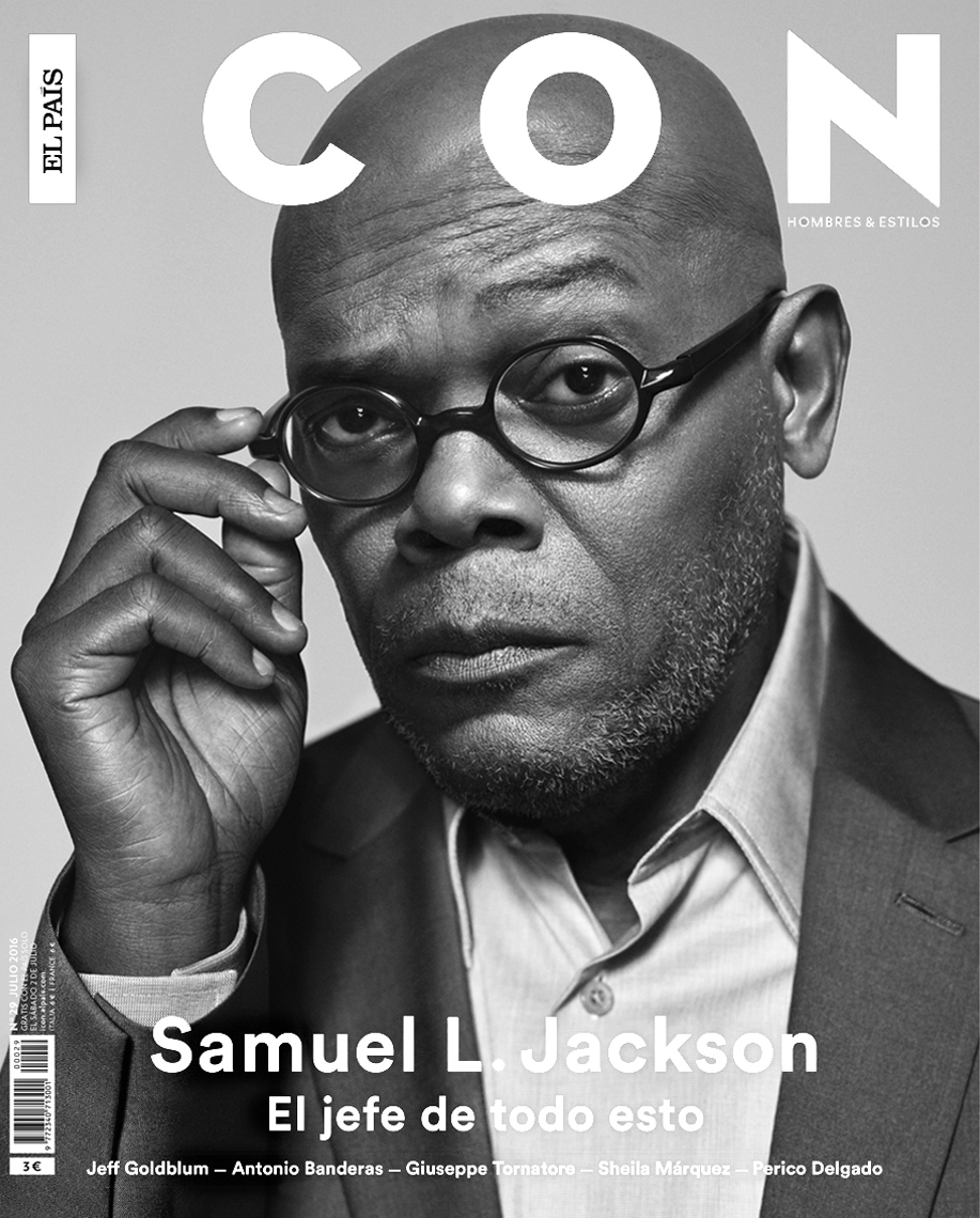 Celebrity Photographer Michael Schwartz: Samuel L. Jackson for Icon magazine cover